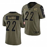 Nike Pittsburgh Steelers 22 Najee Harris 2021 Olive Salute To Service Limited Jersey Dyin,baseball caps,new era cap wholesale,wholesale hats